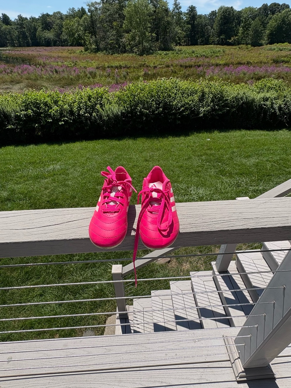 adidas Kids Hot Pink Athletic cleats